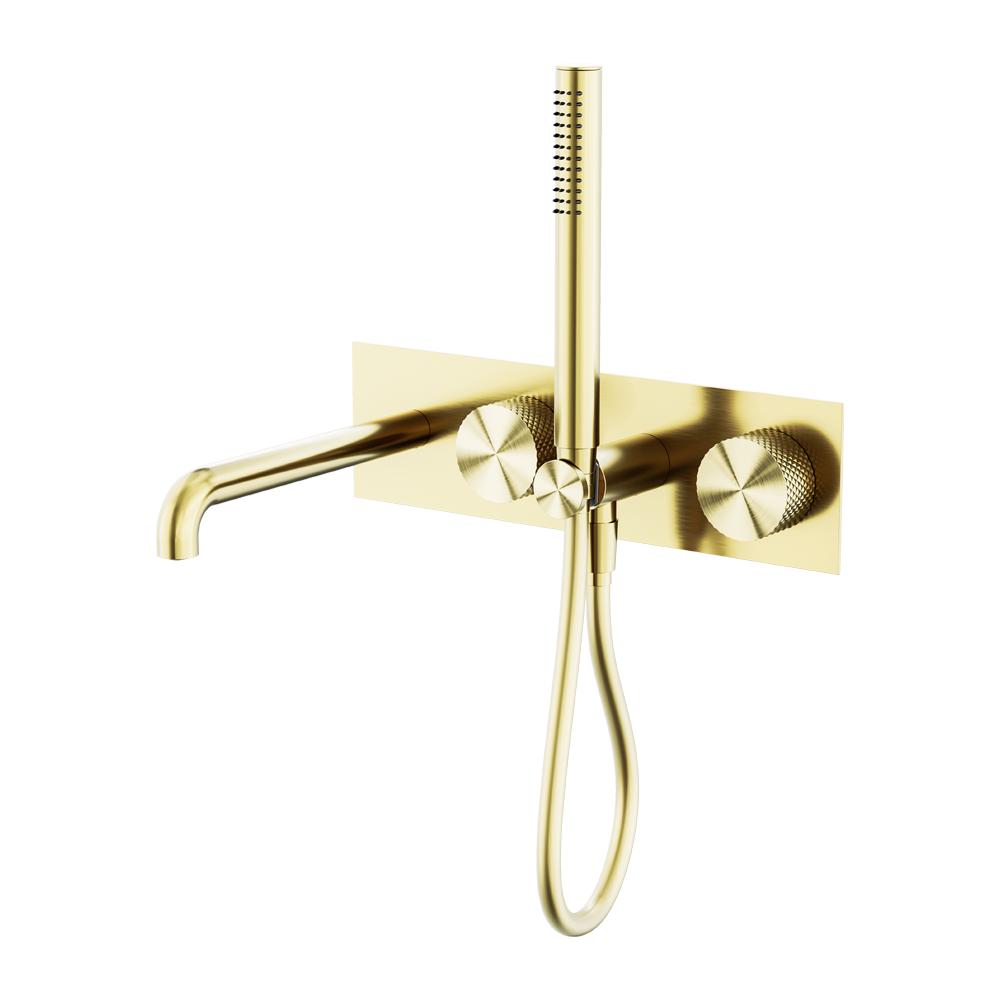 Opal Progressive Shower System With Spout 250mm Brushed Gold