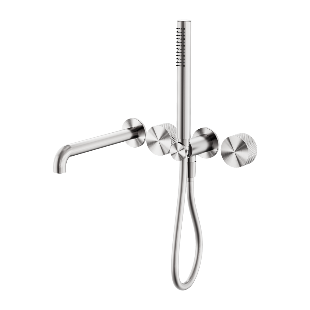 Opal Progressive Shower System Separate Plate With Spout 250mm Brushed Nickel