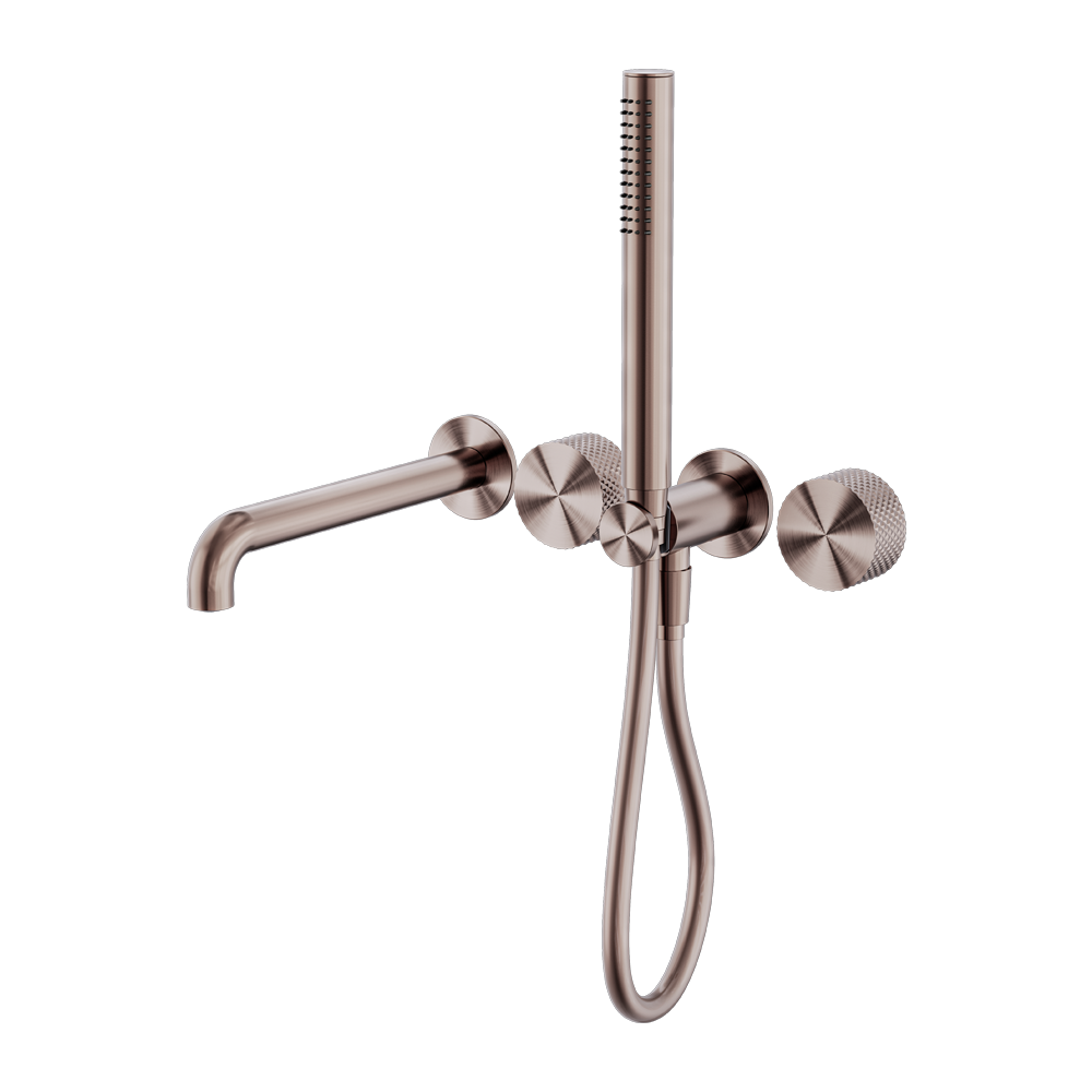 Opal Progressive Shower System Separate Plate With Spout 230mm Brushed Bronze