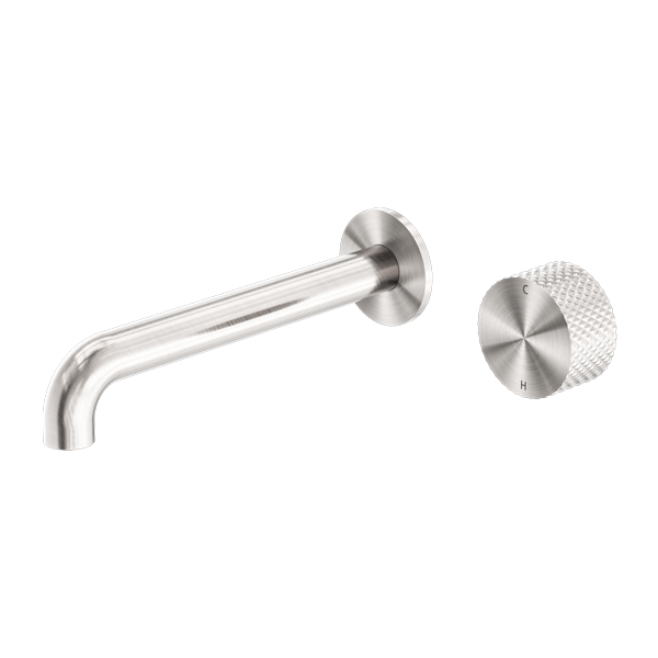 Opal Progressive Wall Basin/Bath Set 120mm Brushed Nickel