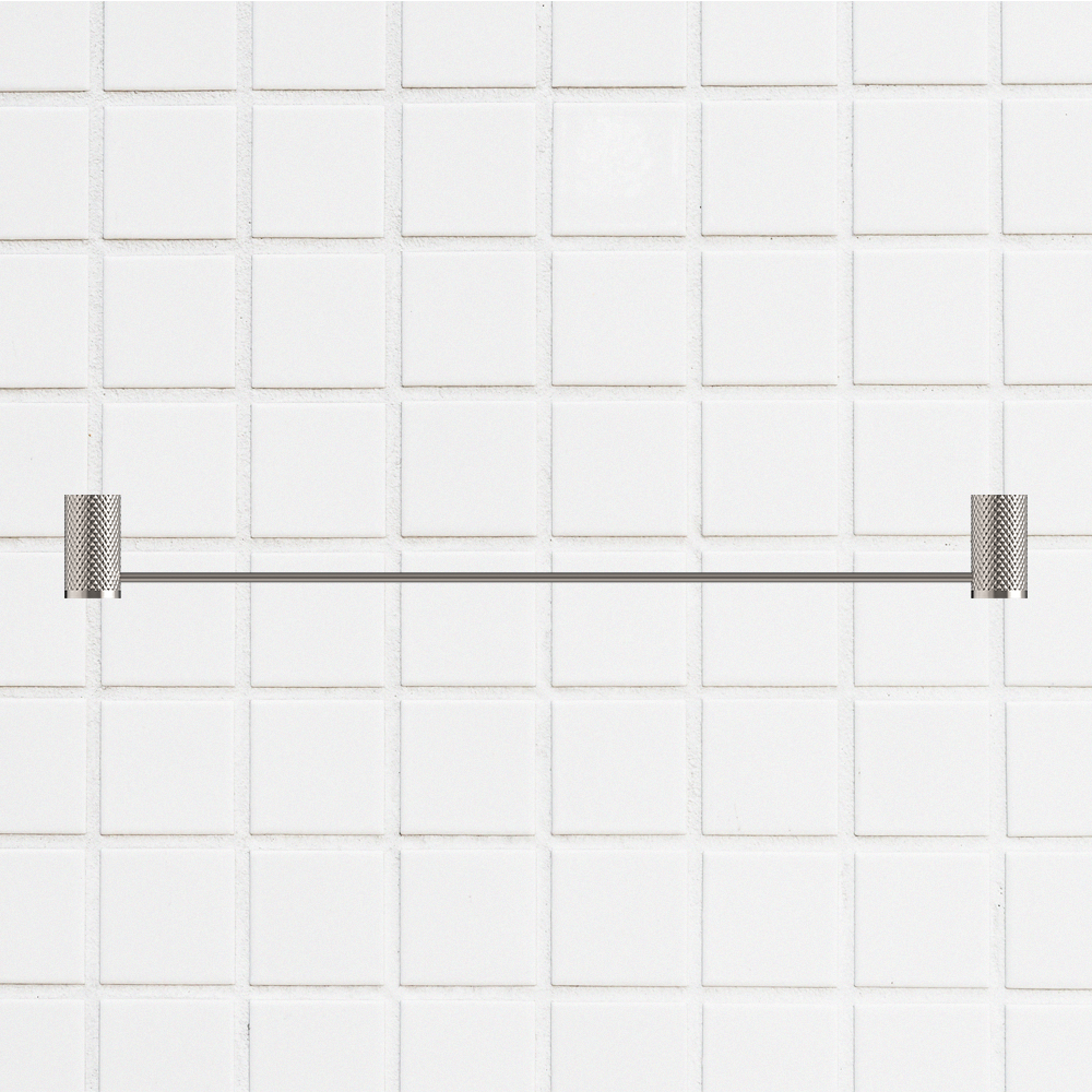 Opal Single Towel Rail 600mm Brushed Nickel