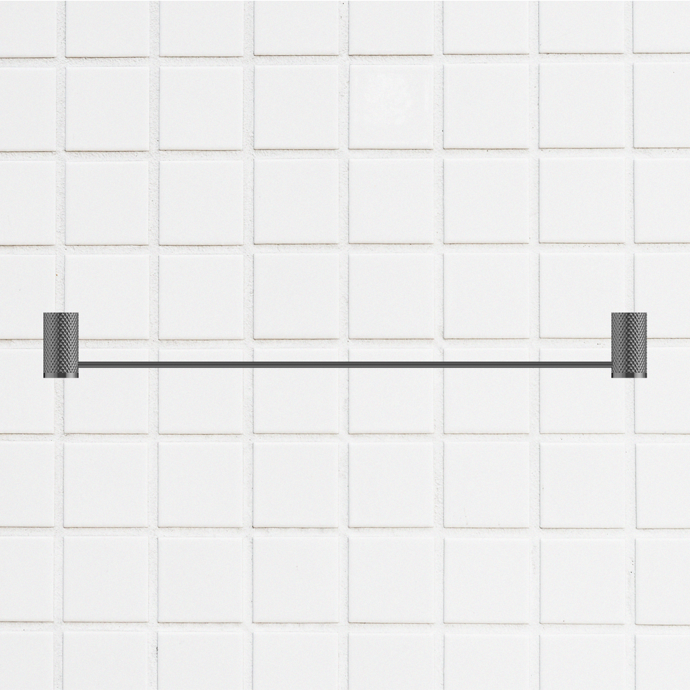 Opal Single Towel Rail 600mm Graphite