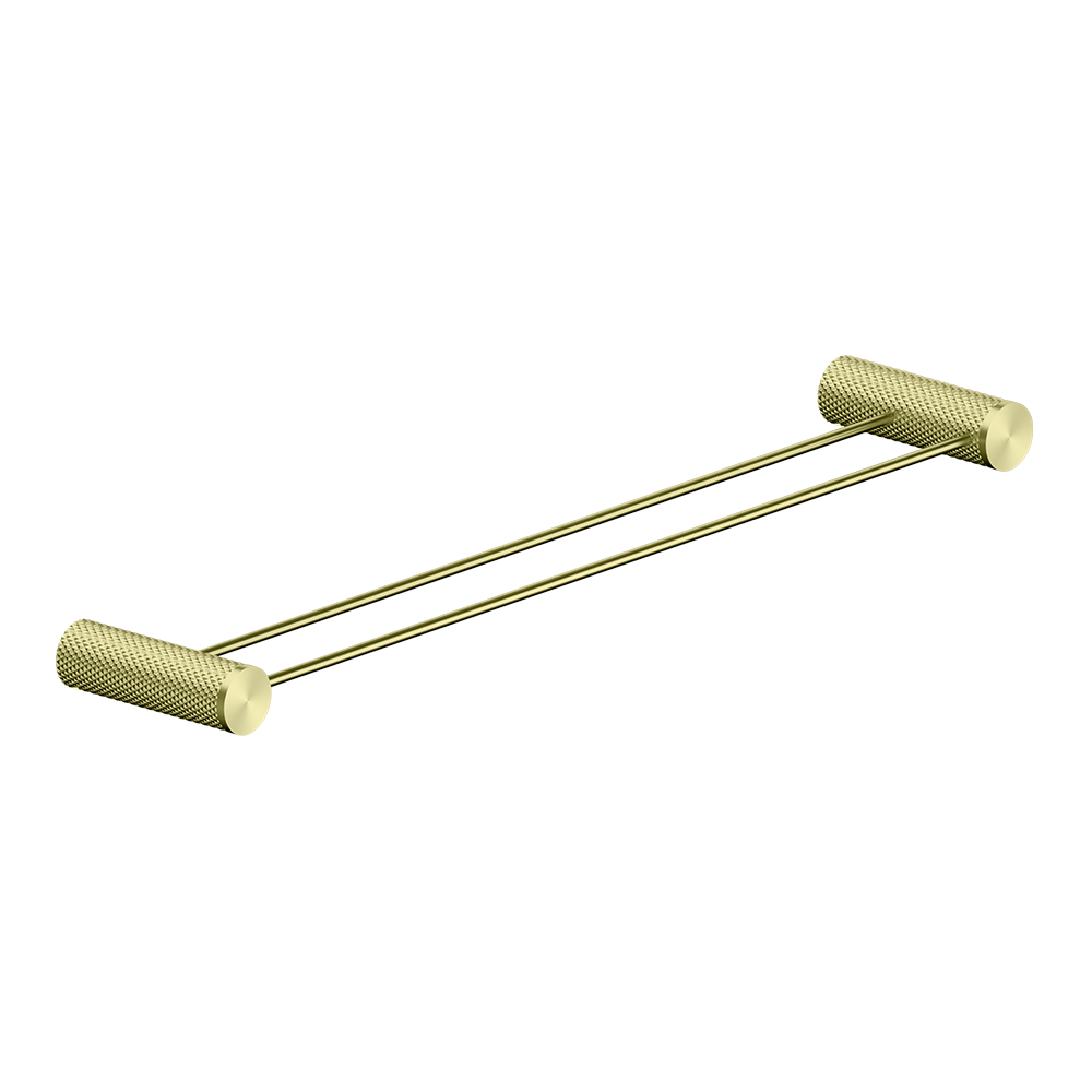 Opal Double Towel Rail 600mm Brushed Gold