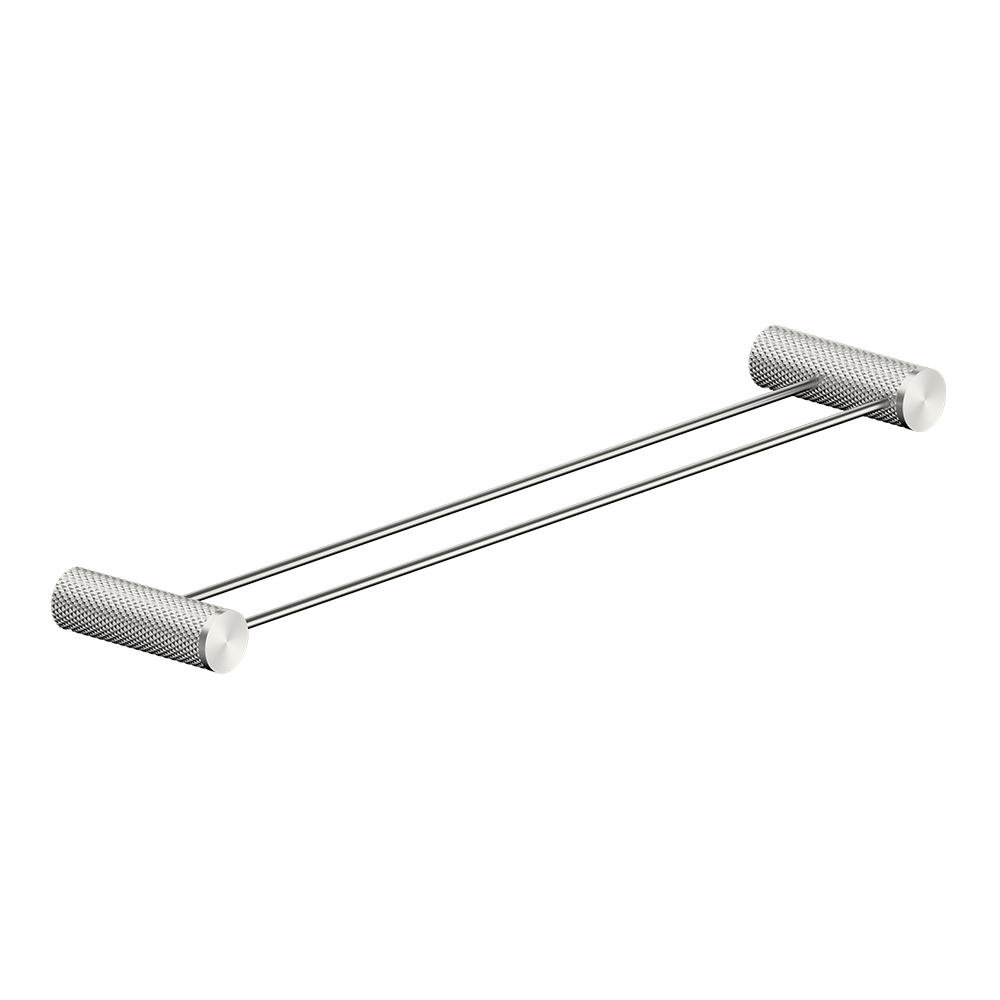 Opal Double Towel Rail 600mm Brushed Nickel