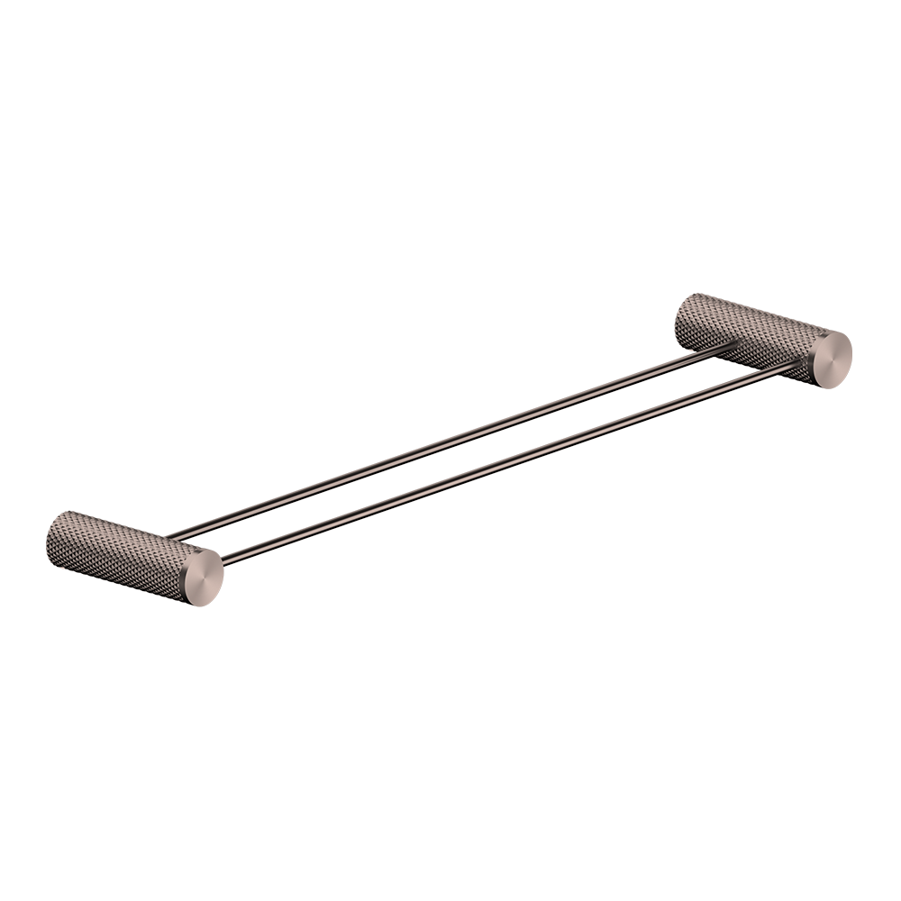 Opal Double Towel Rail 600mm Brushed Bronze