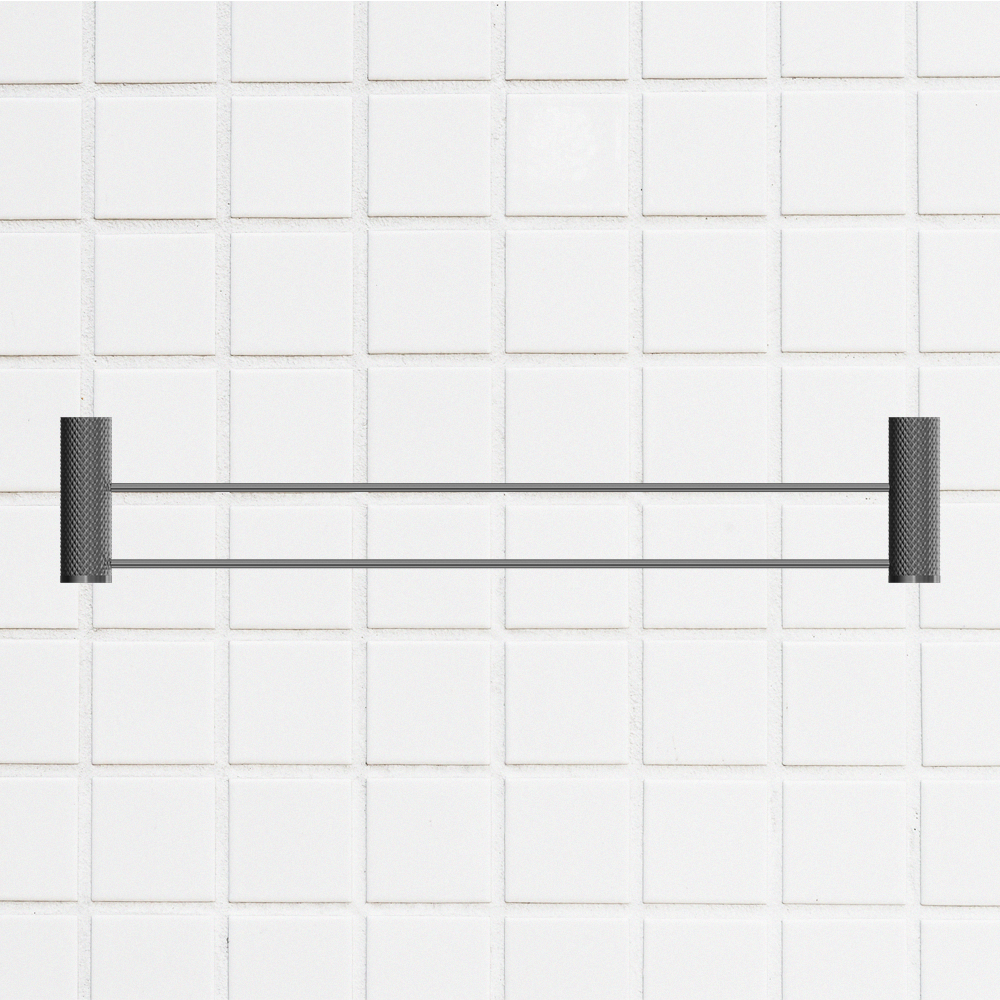 Opal Double Towel Rail 600mm Graphite