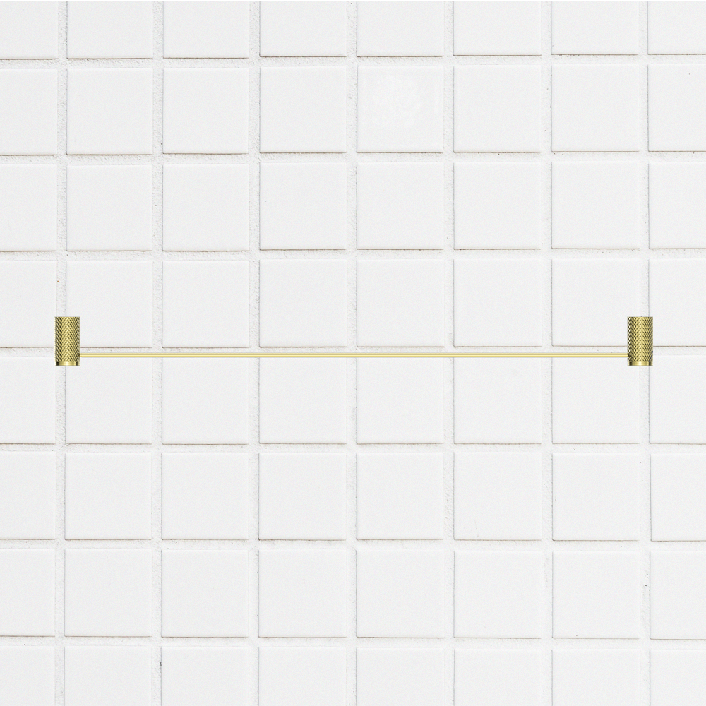 Opal Single Towel Rail 800mm Brushed Gold