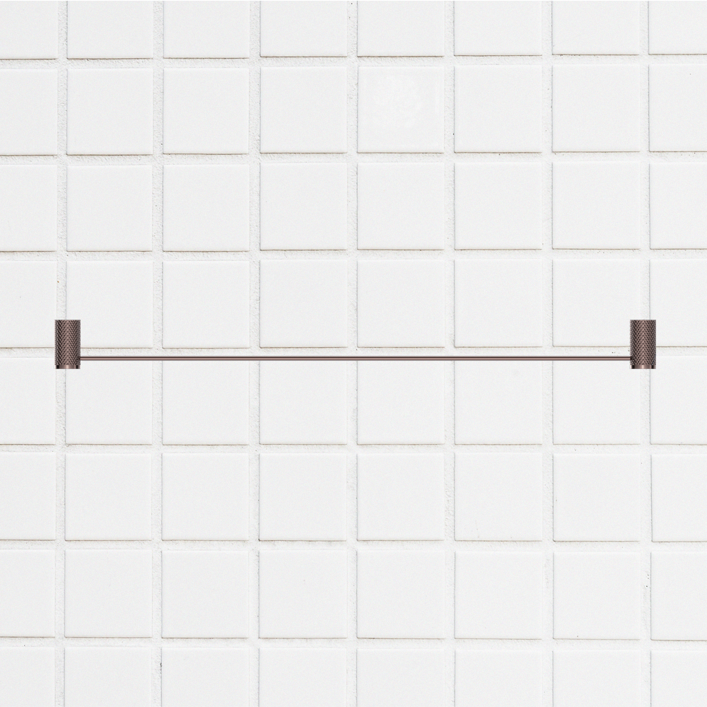 Opal Single Towel Rail 800mm Brushed Bronze