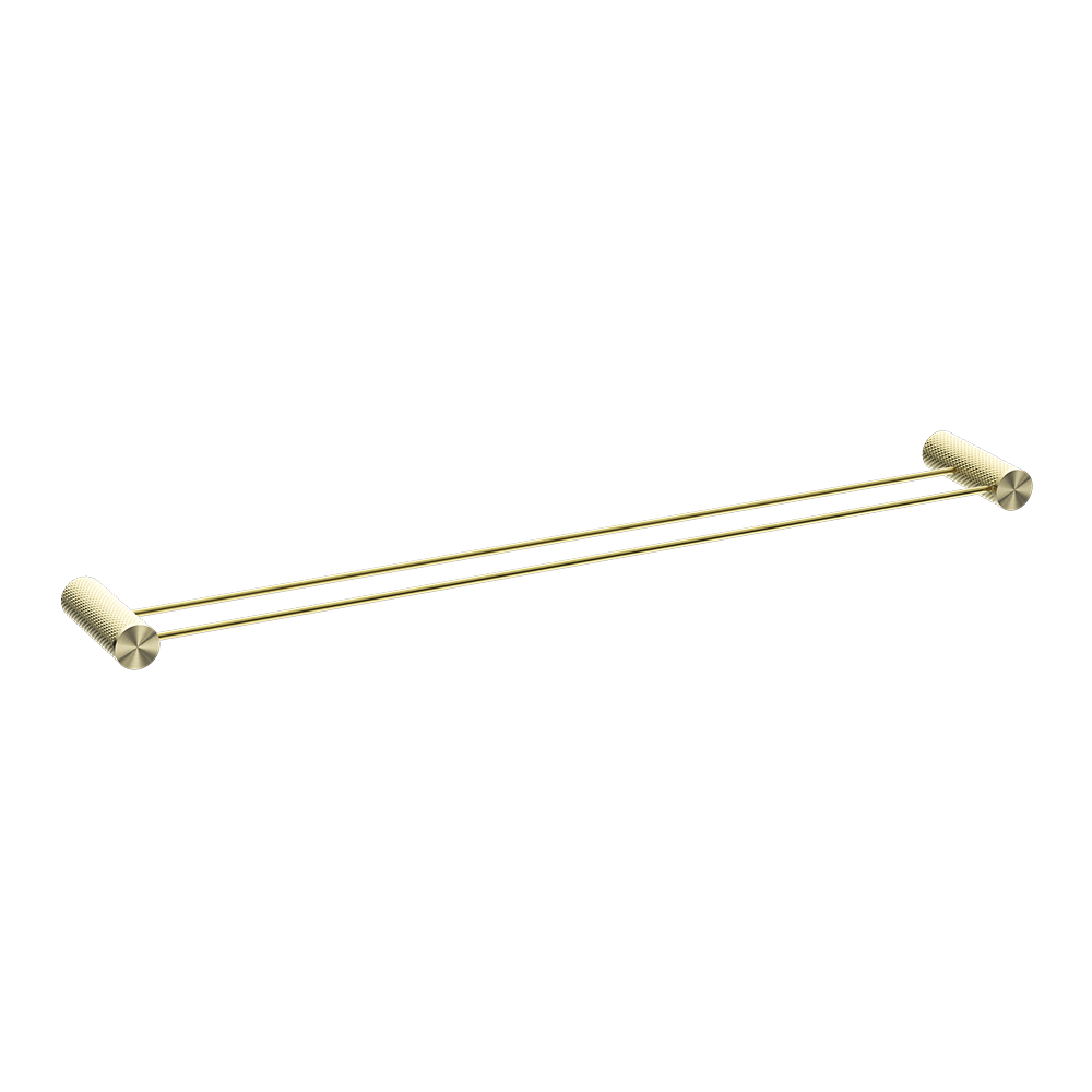 Opal Double Towel Rail 800mm Brushed Gold