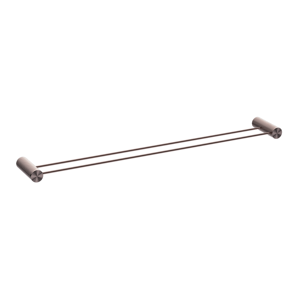 Opal Double Towel Rail 800mm Brushed Bronze