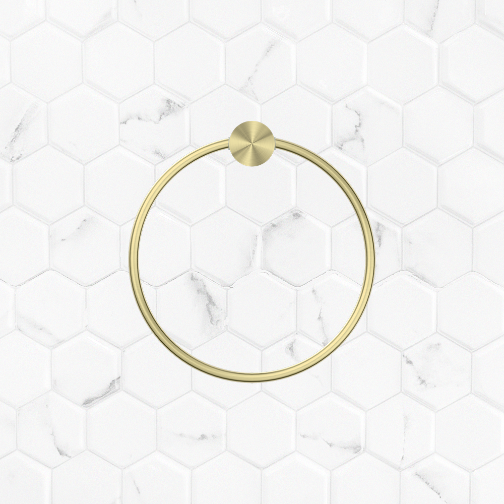 Opal Towel Ring Brushed Gold