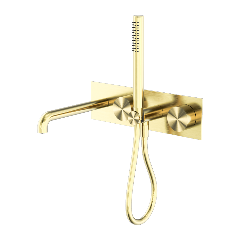 Kara Progressive Shower System With Spout 250mm Brushed Gold