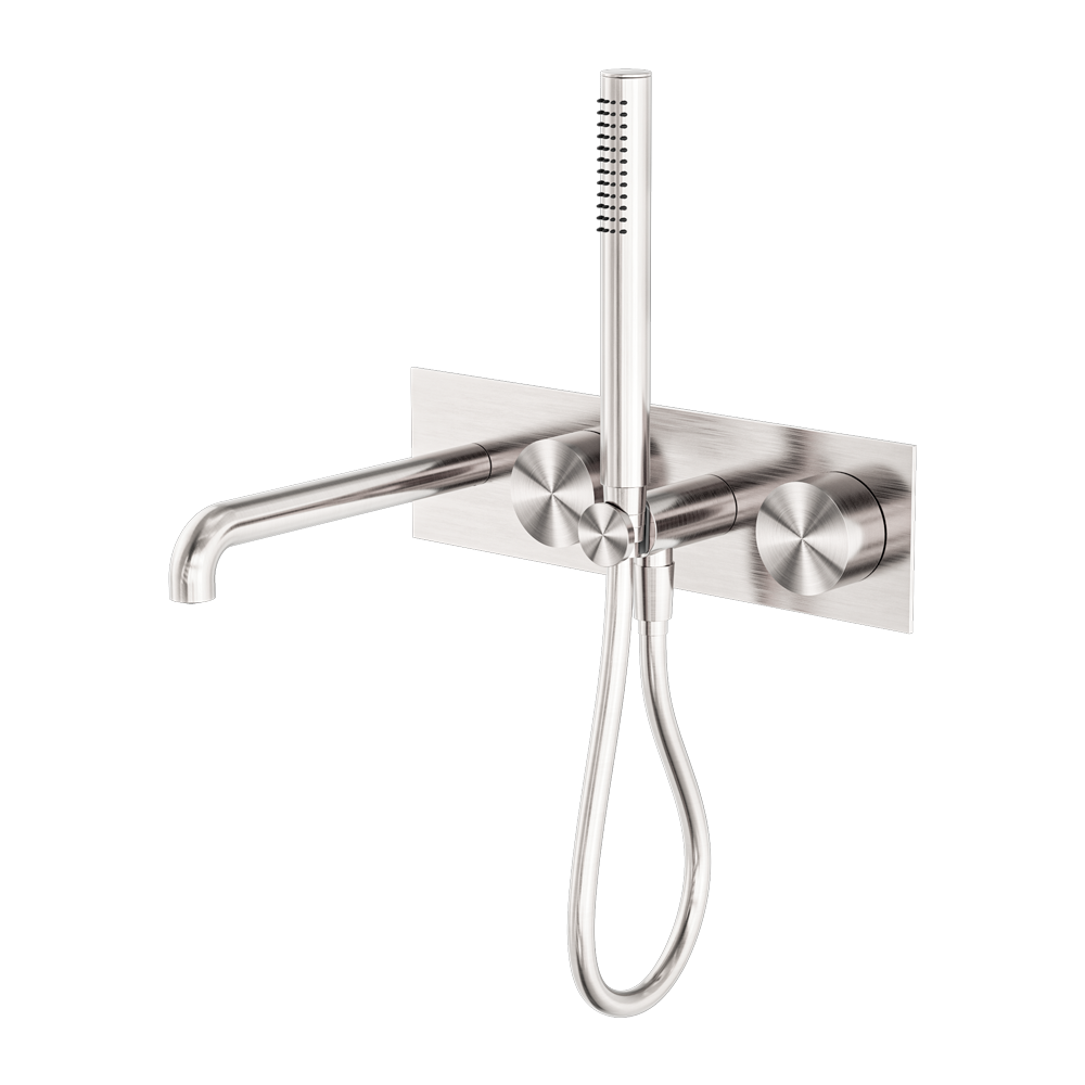 Kara Progressive Shower System With Spout 230mm Brushed Nickel