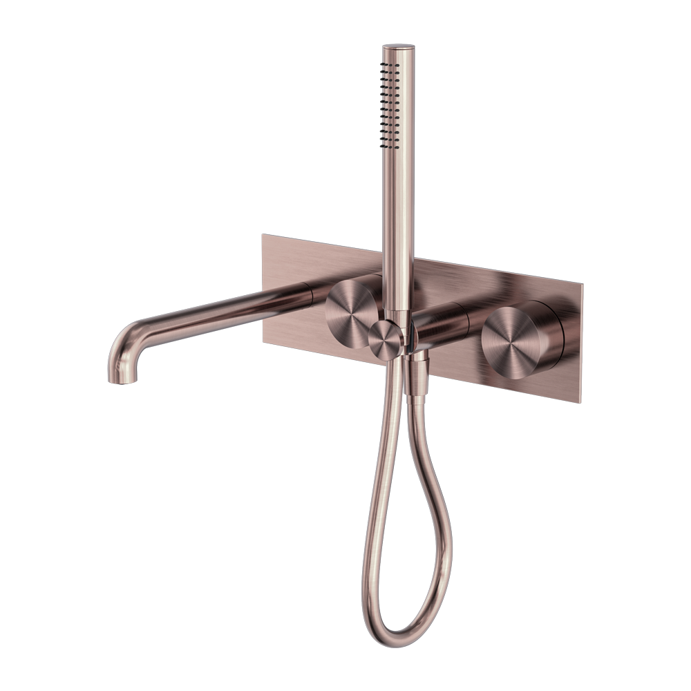 Kara Progressive Shower System With Spout 250mm Brushed Bronze