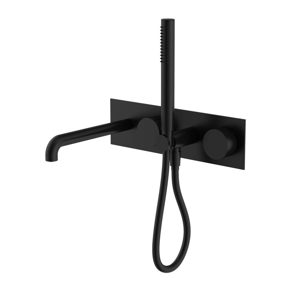 Kara Progressive Shower System With Spout 250mm Matte Black