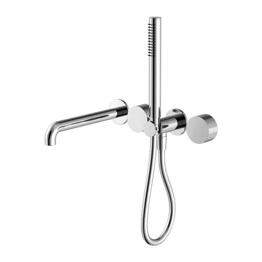 Kara Progressive Shower System Separate Plate With Spout 250mm Chrome