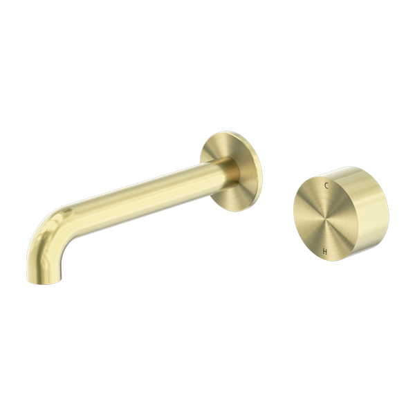 Kara Progressive Wall Basin/Bath Set 260mm Brushed Gold