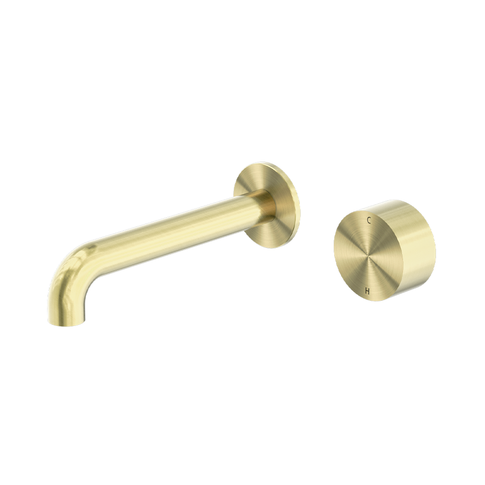 Kara Progressive Wall Basin/Bath Set 120mm Brushed Gold