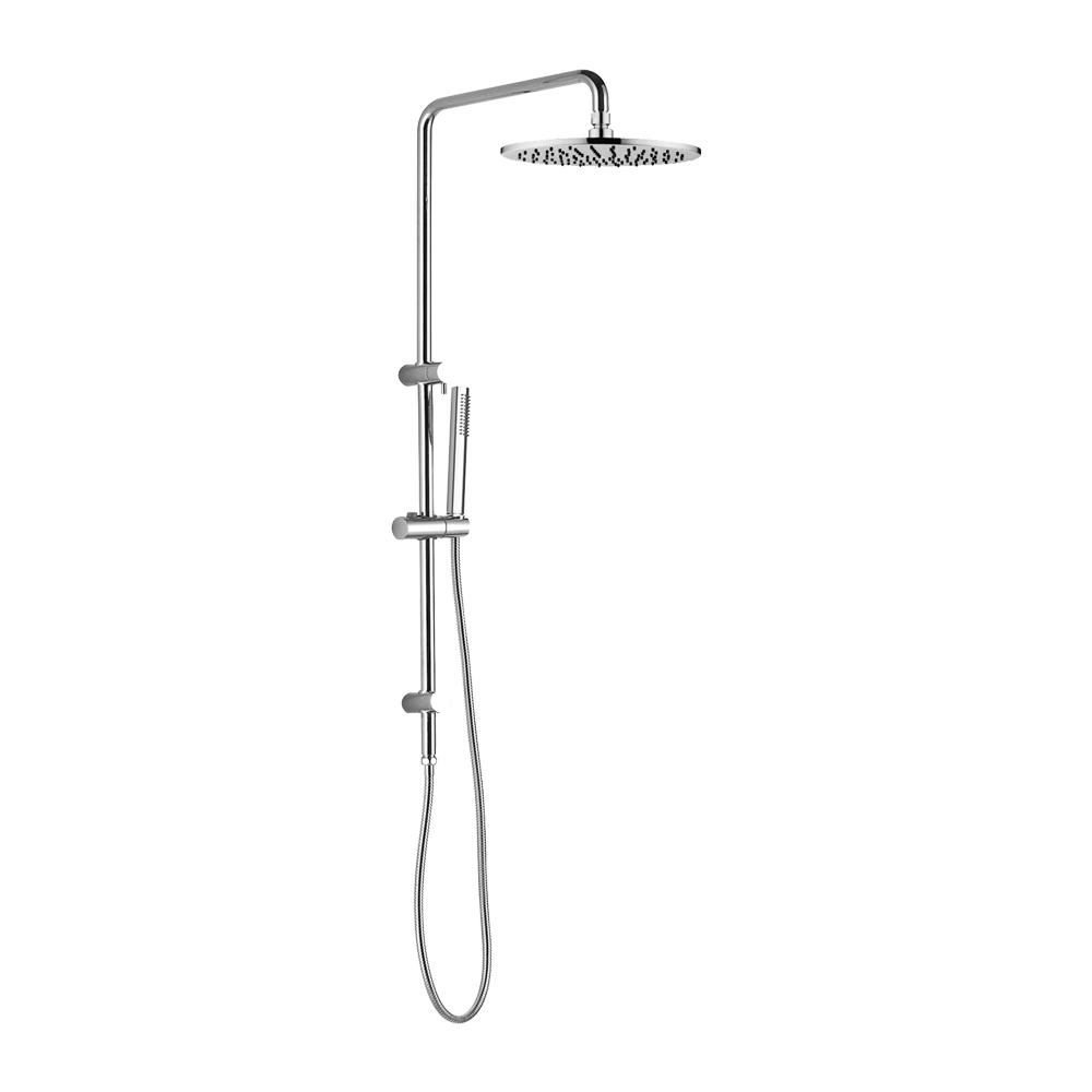 Dolce Round Twin Shower With Slim Hand Shower Chrome