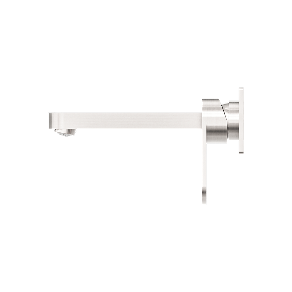 Ecco Wall Basin/Bath Mixer 200mm Brushed Nickel