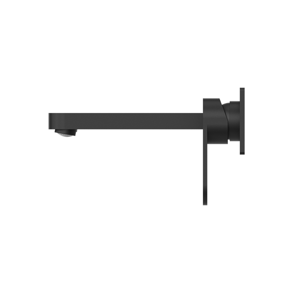 Ecco Wall Basin/Bath Mixer 200mm Matte Black