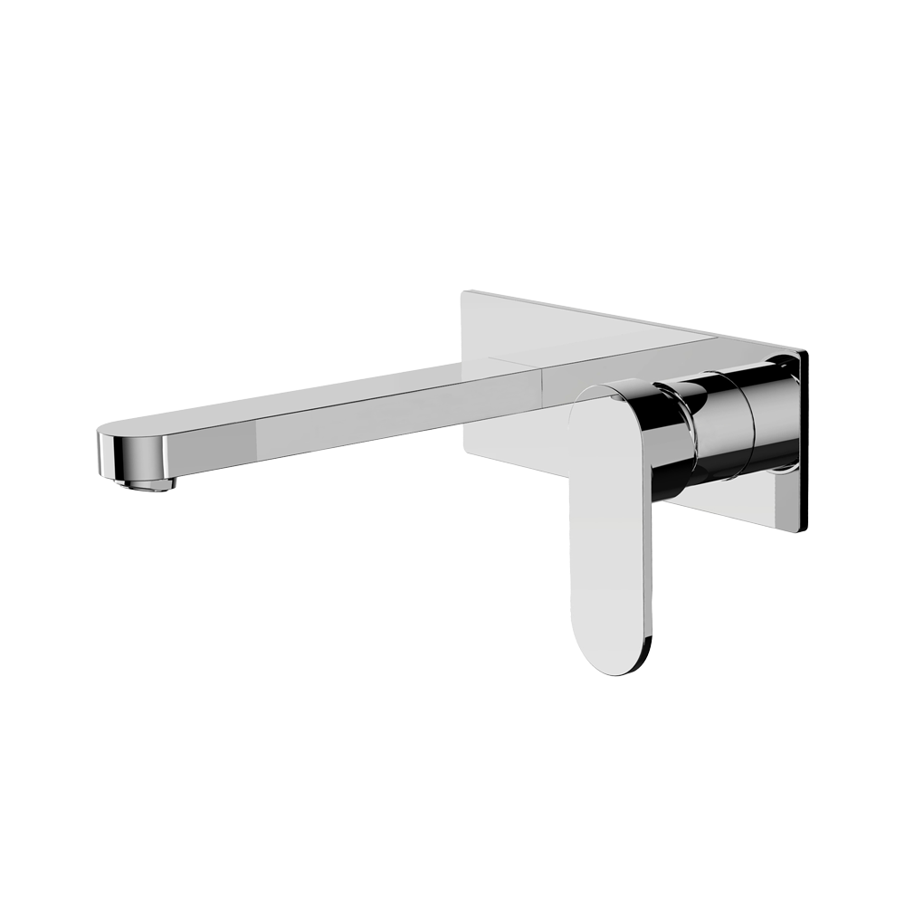 Ecco Wall Basin/Bath Mixer 200mm Chrome