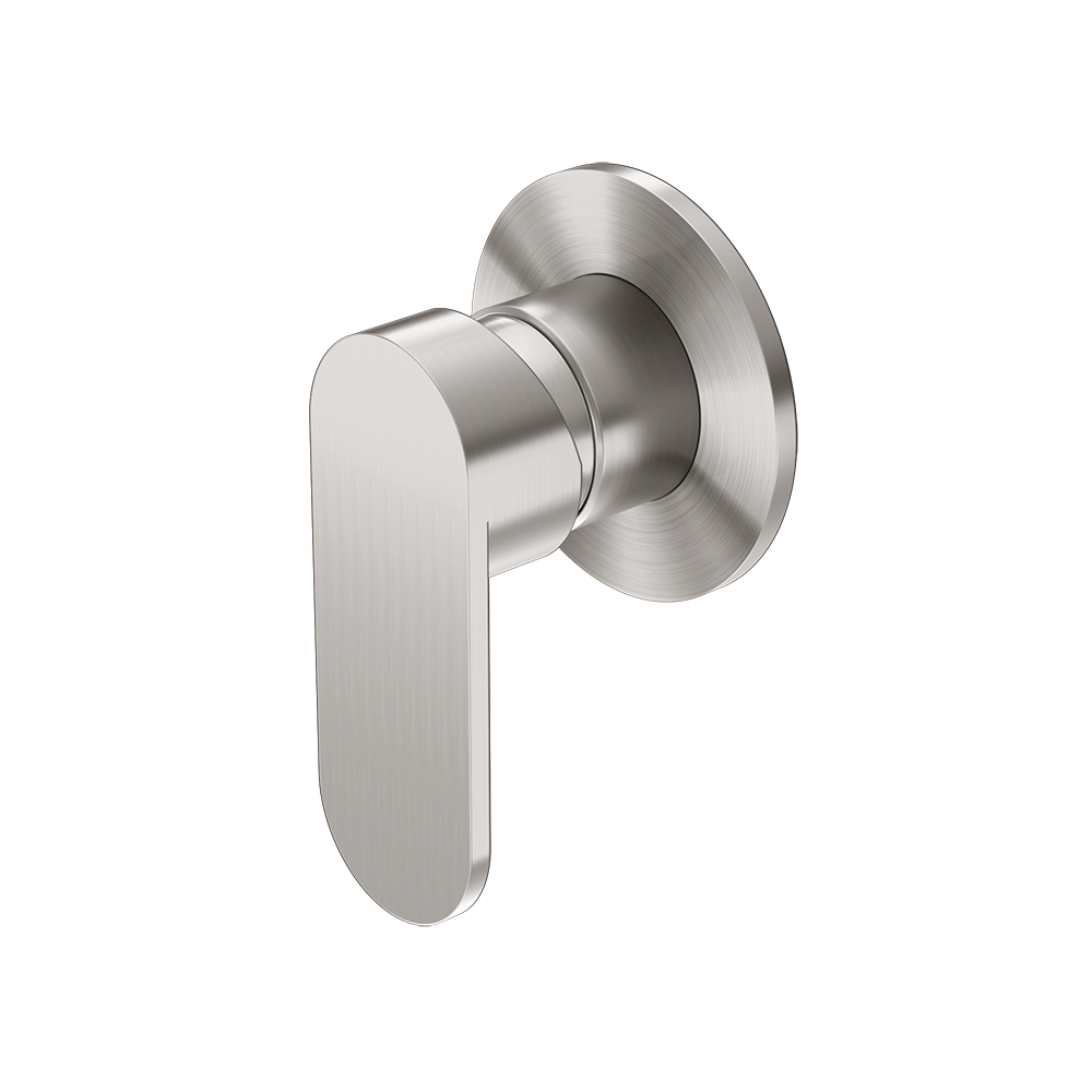 Ecco Shower Mixer Round Back Plate Brushed Nickel