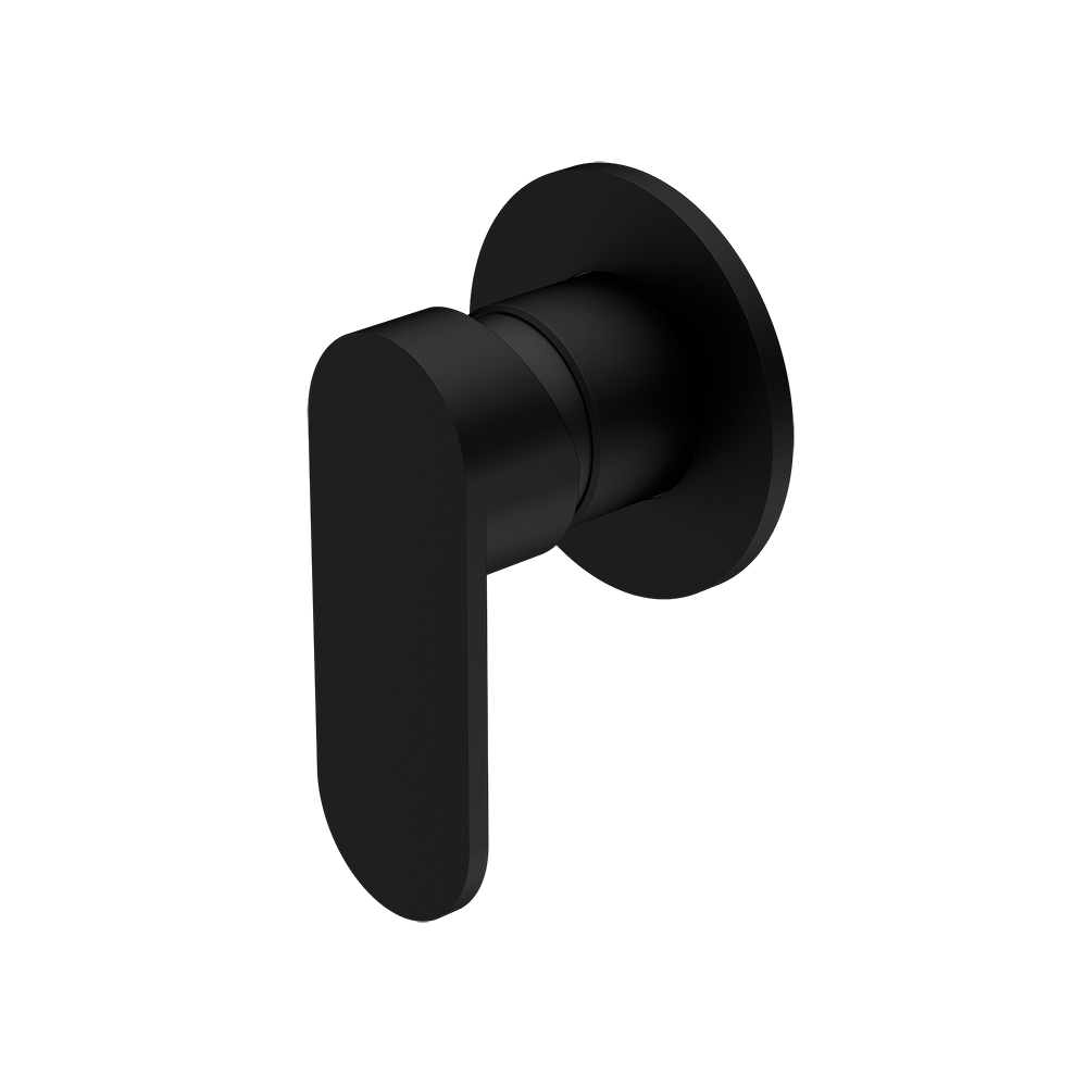 Ecco Shower Mixer Round Back Plate Matte Black