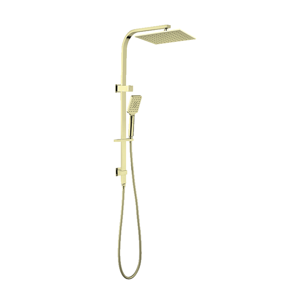 Celia Twin Shower Set Square Head Brushed Gold