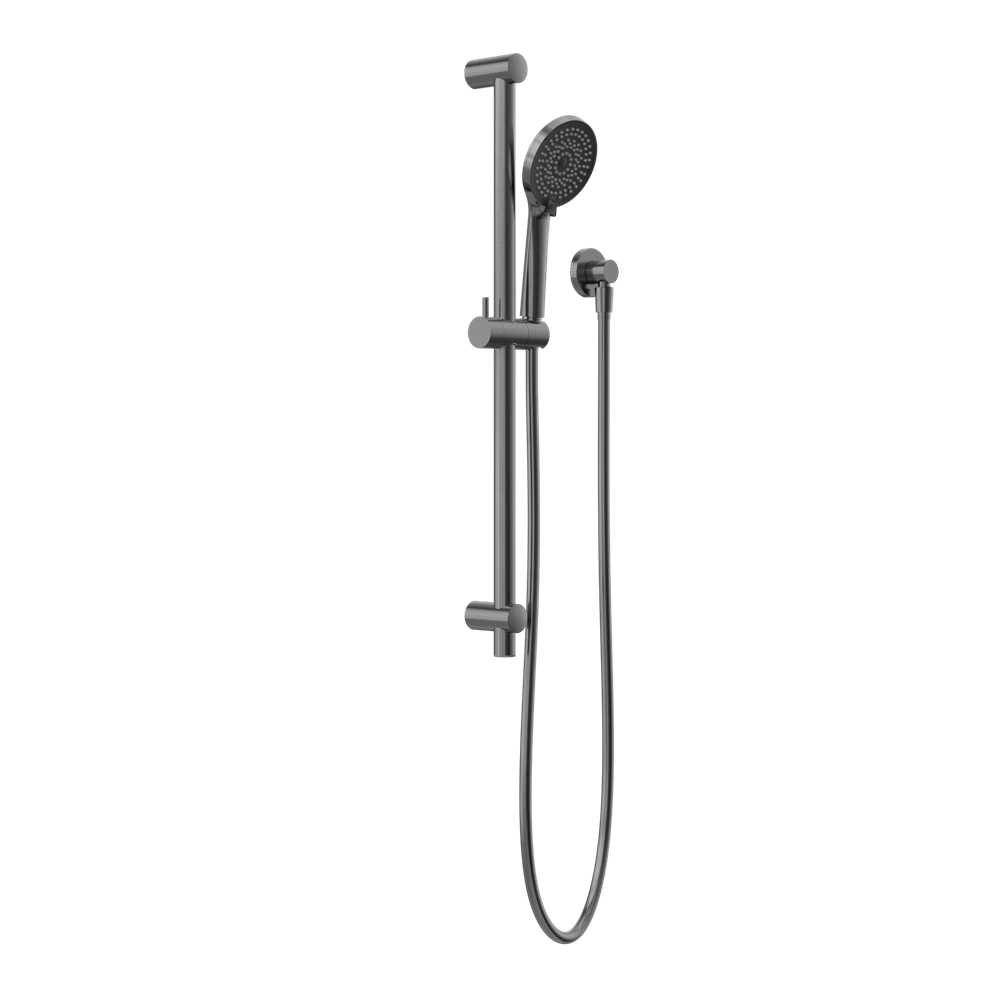 Round Metal Project Shower Rail 4 Star Rating Gun Metal