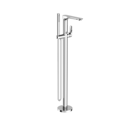 Nero Bianca Freestanding Bath Mixer with Hand Shower Chrome