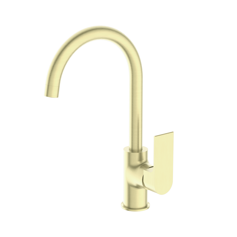 Bianca Kitchen Mixer Gooseneck Spout Brushed Gold