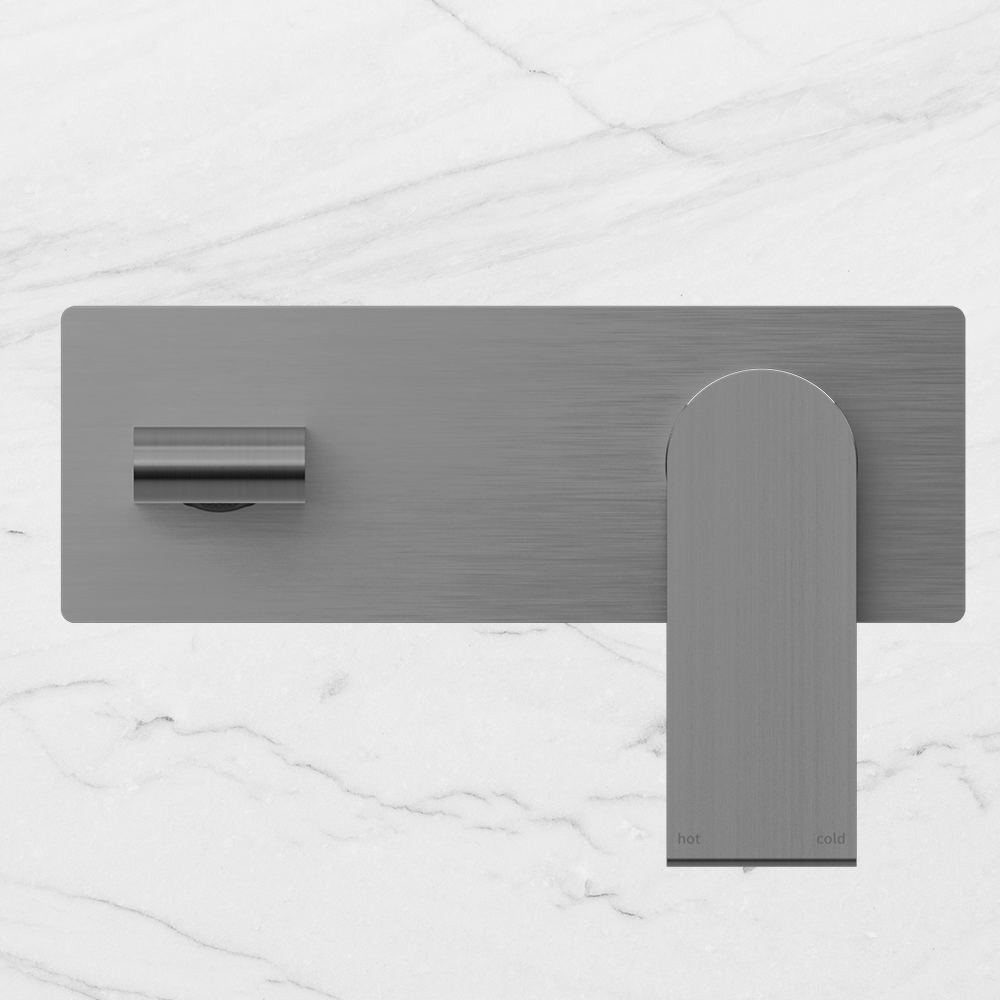 Bianca Wall Basin/Bath Mixer 230mm Brushed Gunmetal