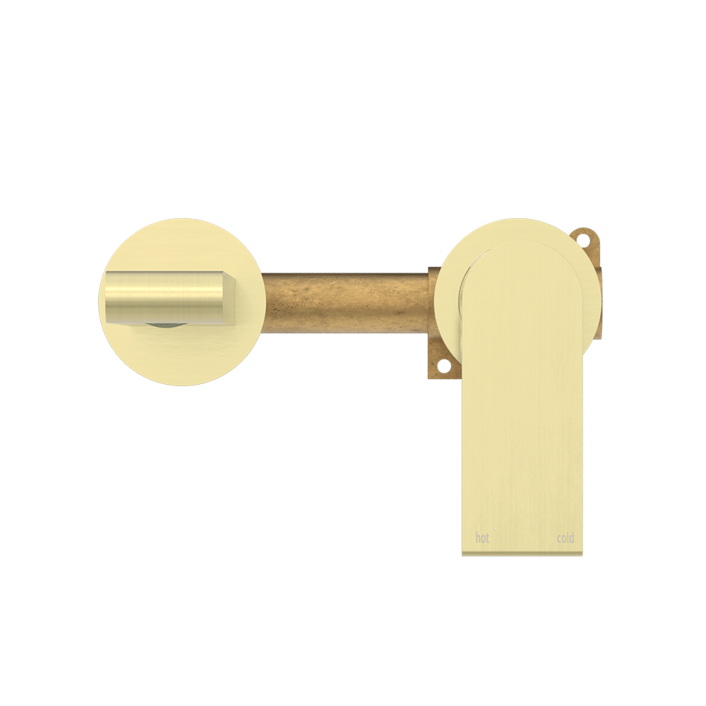 Bianca Wall Basin/Bath Mixer Separate Back Plate 230mm Brushed Gold