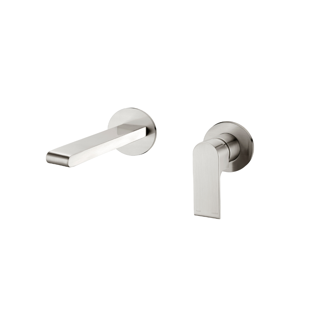 Bianca Wall Basin/Bath Mixer Separate Back Plate 230mm Brushed Nickel