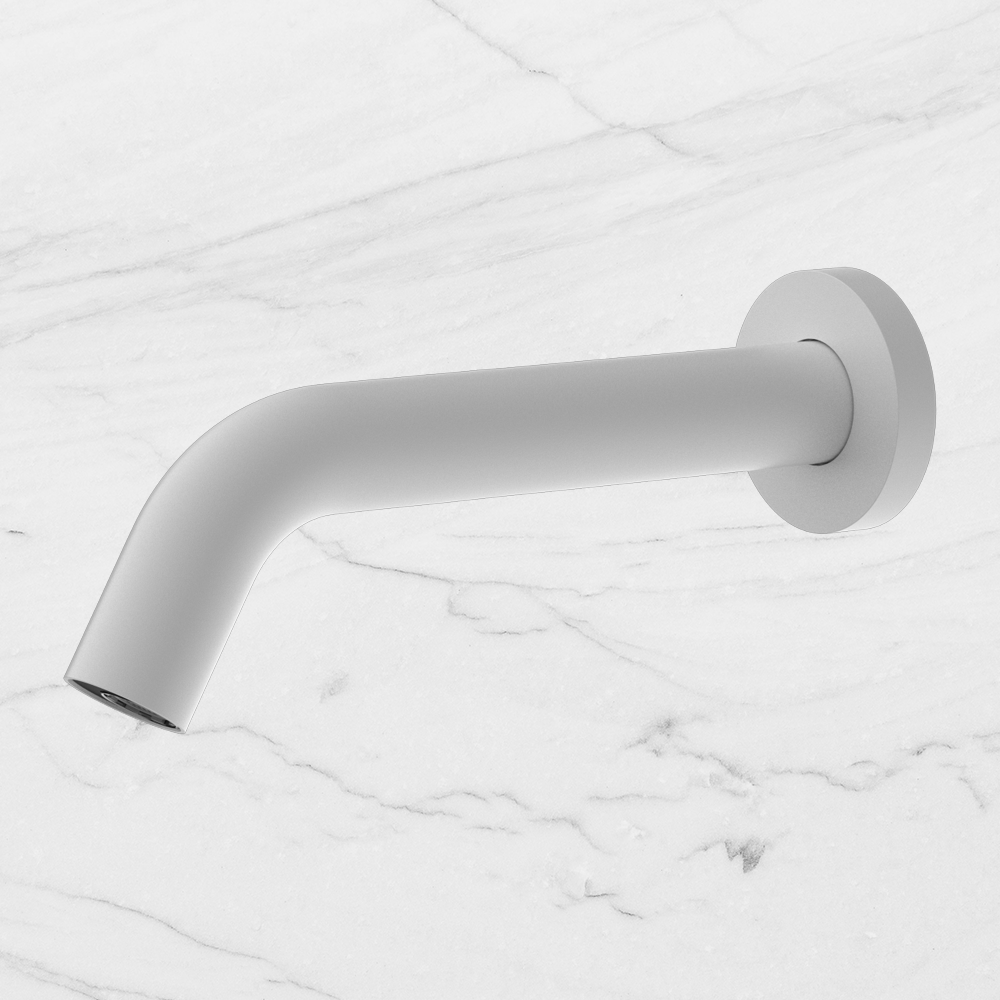 Mecca Wall Mount Sensor Tap Matte White