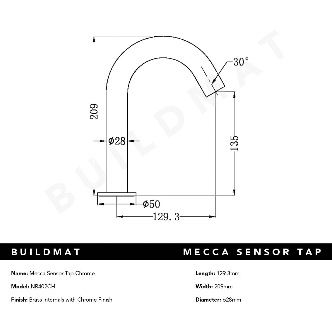 Mecca Sensor Tap Chrome