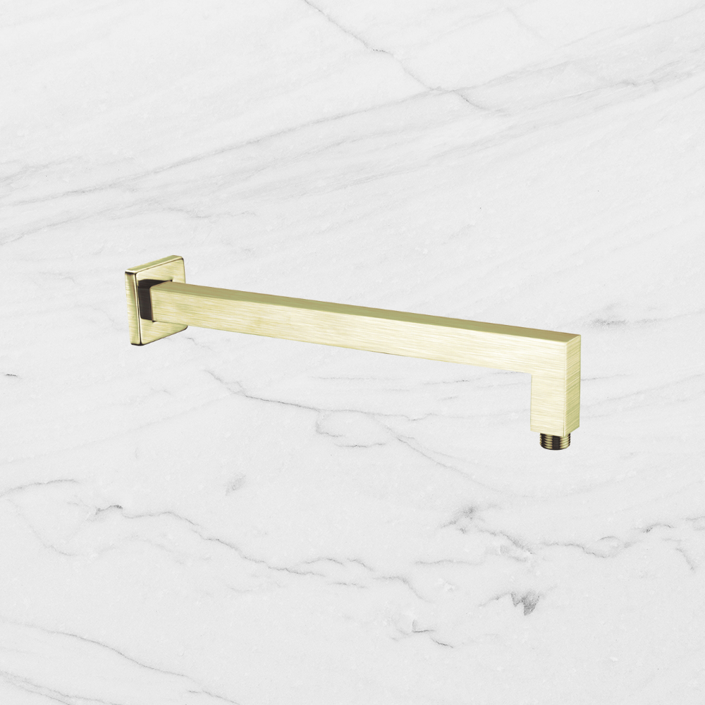 Square Shower Arm Brushed Gold