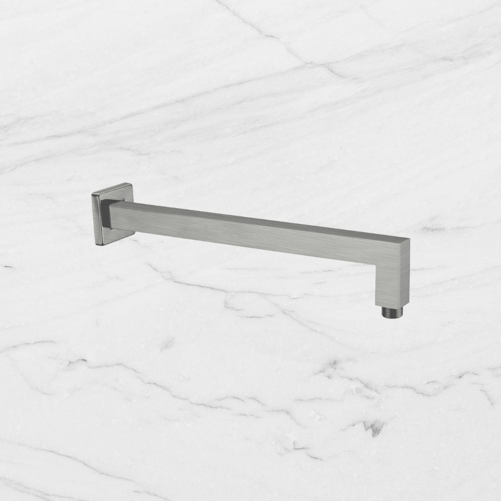 Square Shower Arm Brushed Gunmetal