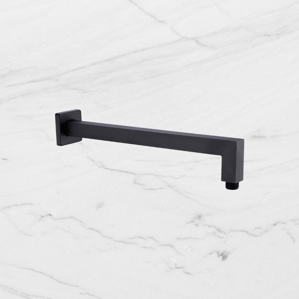 Square Shower Arm Matte Black