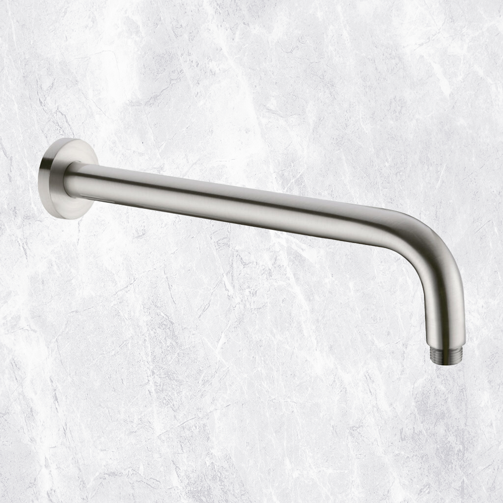 Round Shower Arm 500mm Brushed Nickel