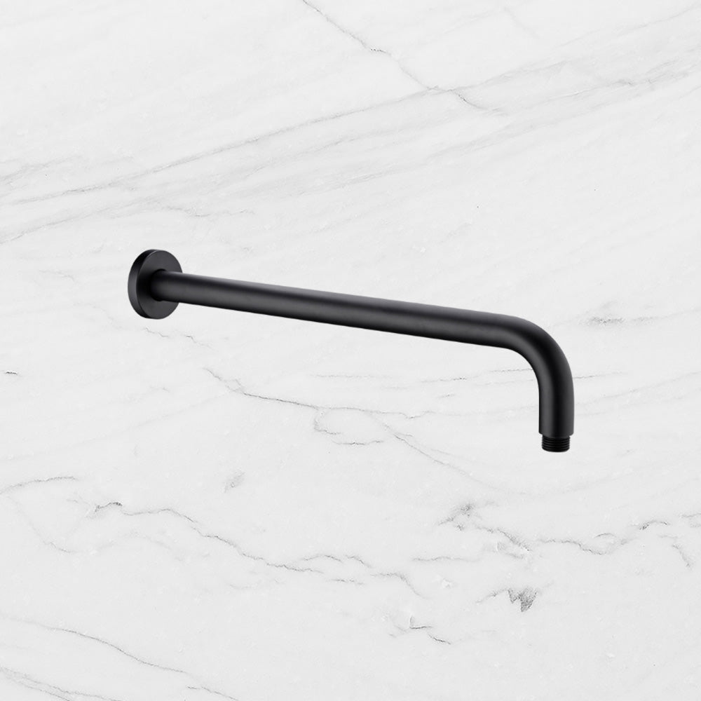 Round Shower Arm Matte Black