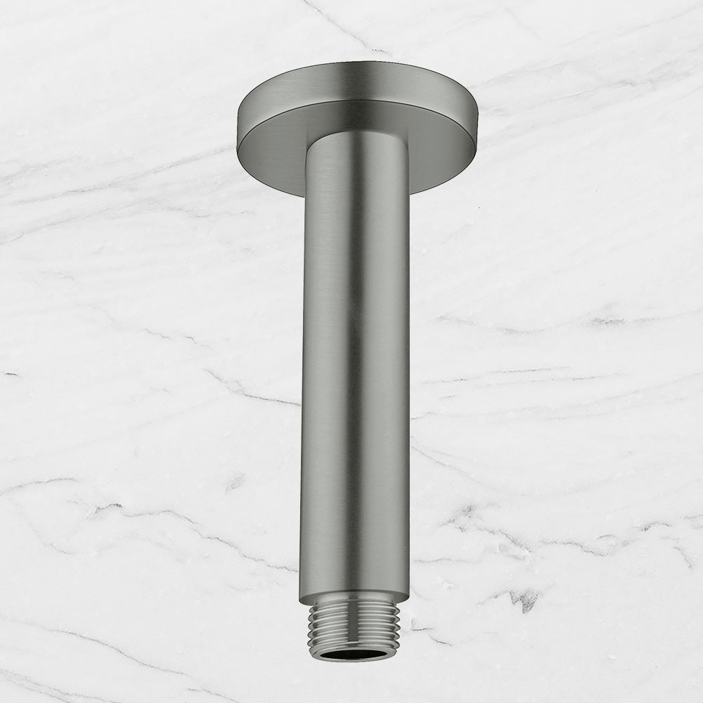 Round Ceiling Arm 100mm Brushed Gunmetal