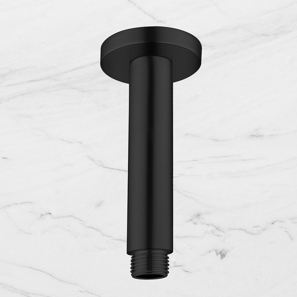 Round Ceiling Arm 100mm Matte Black