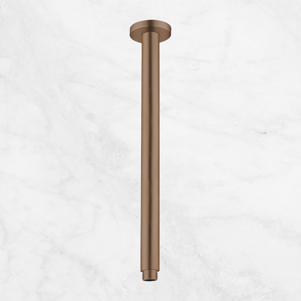 Round Ceiling Arm 300mm Brushed Bronze