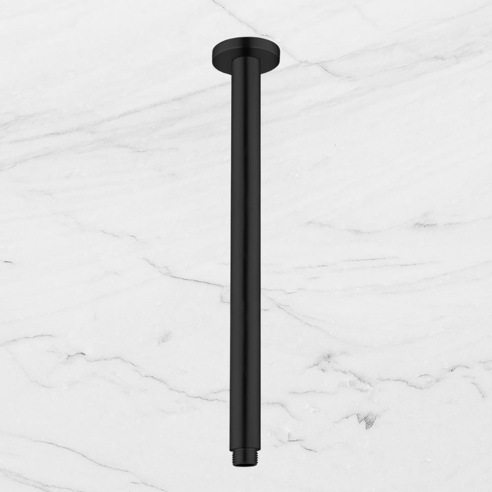 Round Ceiling Arm 300mm Matte Black