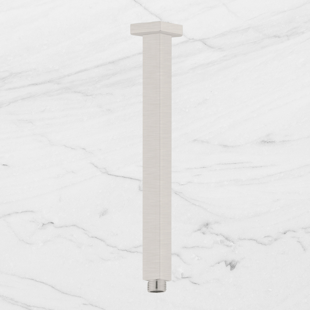 Square Ceiling Arm 300mm Brushed Nickel