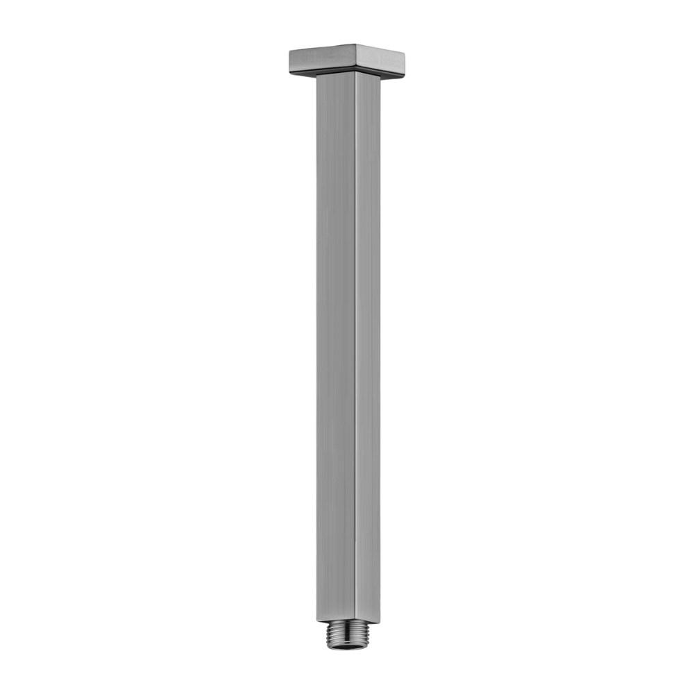 Square Ceiling Arm 300mm Brushed Gunmetal