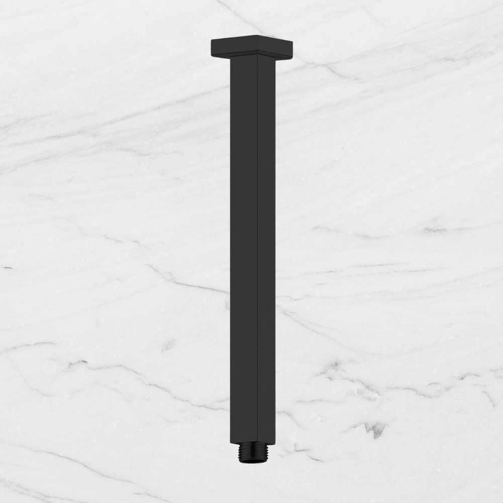 Square Ceiling Arm 300mm Matte Black