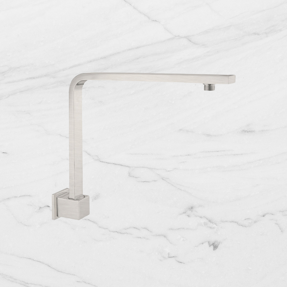 Square Swivel Shower Arm Brushed Nickel